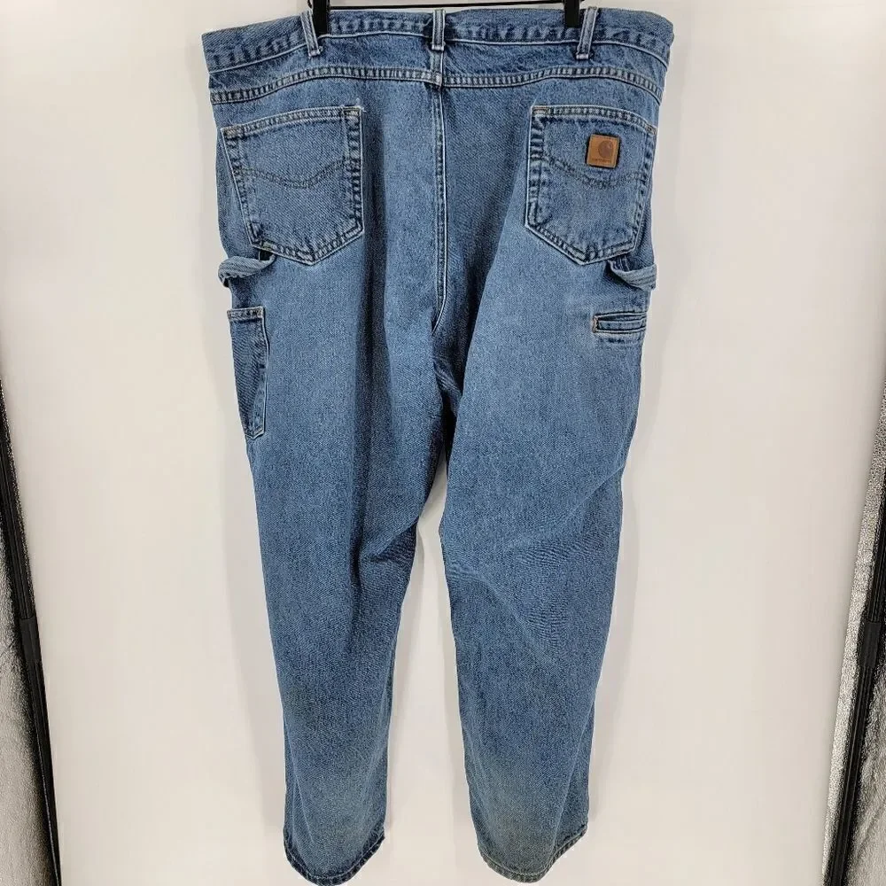 Carhartt 46x30 relaxed fit work jeans pants blue denim mens